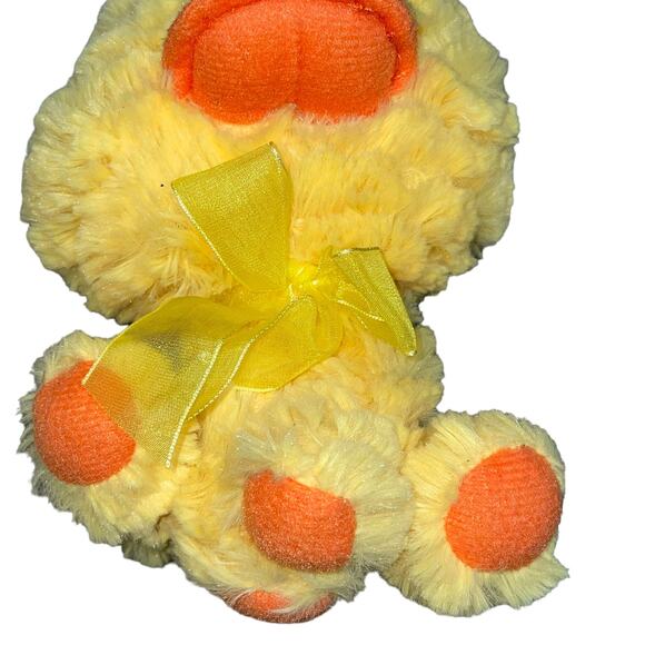 Walmart Plush Duck Ribbon Bow Nursery Shower Stitched Eyes Stuffed Animal 8" - Picture 8 of 9